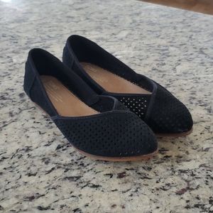 TOMS Jutti Black Ballet Flats Size 7.5